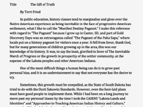 “The Gift of Truth” by Terri Fried